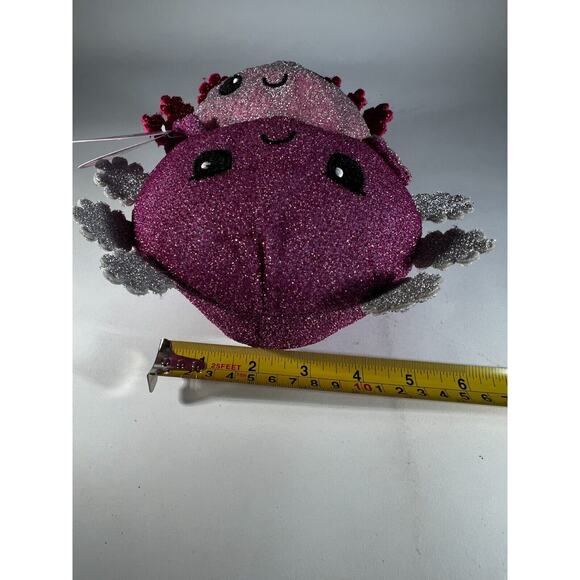 TeeTurtle The Original Reversible Axolotl Plushie Pink Purple Sparkle NEW - Picture 14 of 15